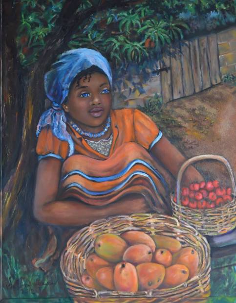 JUDITH SALOMON-DARUCAUD 04 Young girl selling mangoes & cherries